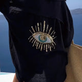 Ayline | Blå Øje Skjorte i Bomuldsgaze