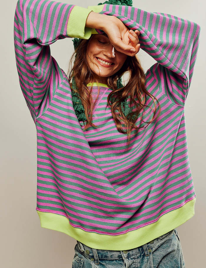 LENA | Oversized stribet sweater