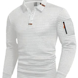 Jens | Polo i Tekstureret Stof med Ærmelomme