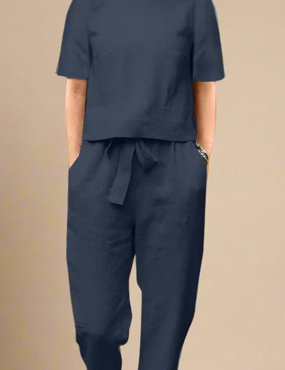 Sæt Siv | Ensfarvede & Komfortable Bukser + Matchende Top