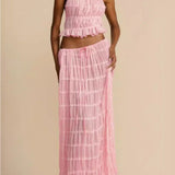 Sæt Jeanette | Haltertop + Nederdel – Let & Åndbar