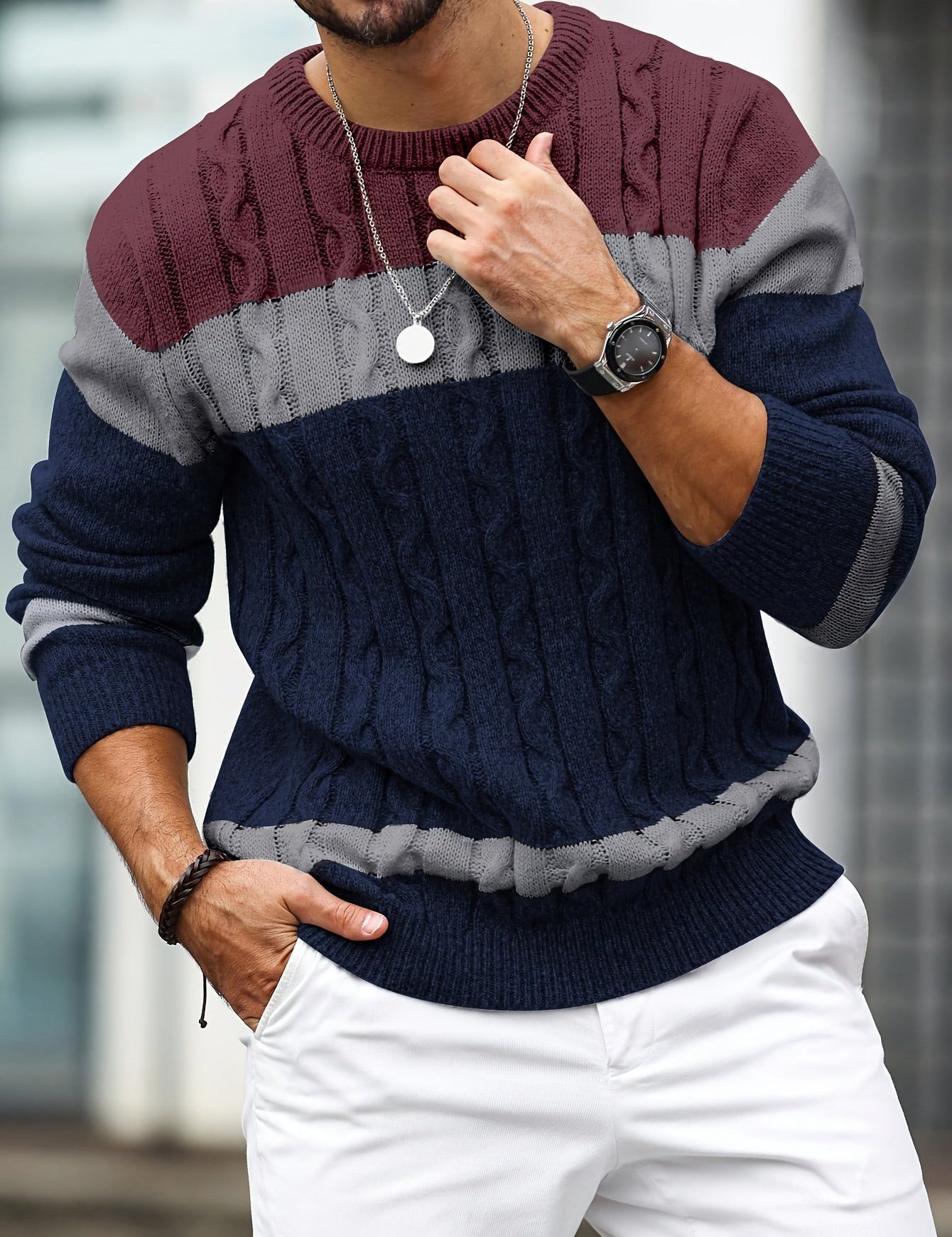 Jesper | Elegant patchwork sweater