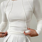 Amy™ - Langærmet, Figursyet Top