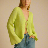 Maren | Raffineret V-hals Top i Tekstureret Finish