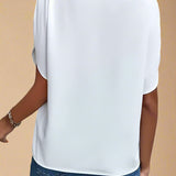 Alba bluse | Elegant V-udskæring og løse ærmer