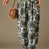 LIVA BUKSER | Kunstnerisk Mønster & Afslappet Elegance