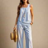 Sæt Sofie | Bukser + Top med Matchende Striber