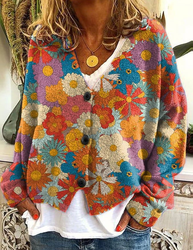 Petal™ – Blomstret cardigan med broderi