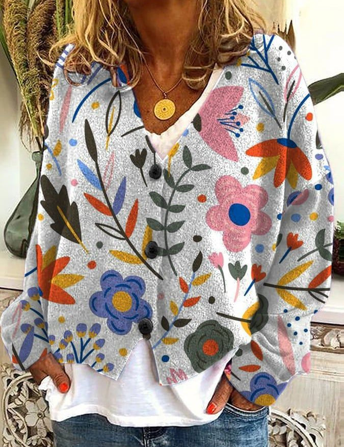 Petal™ – Blomstret cardigan med broderi