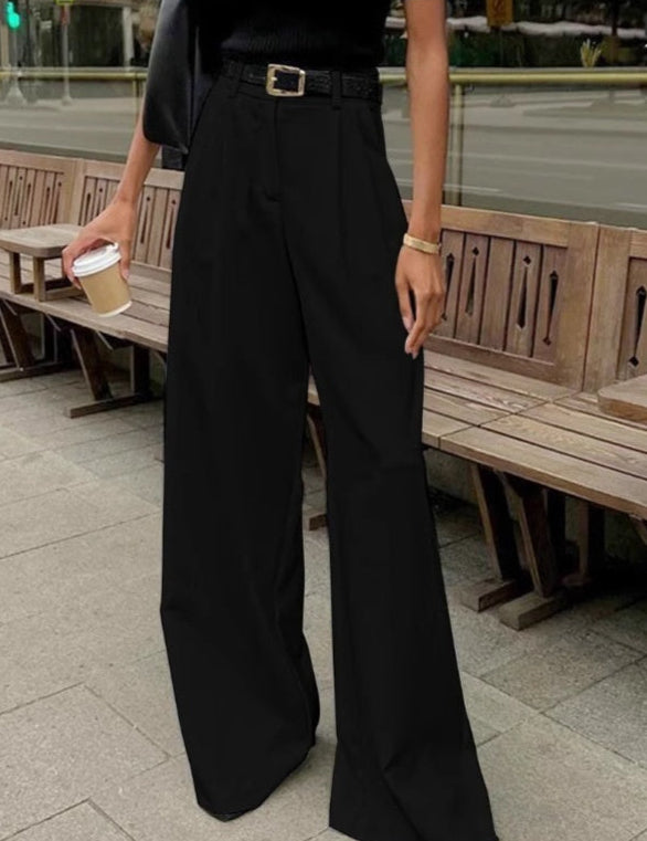 MAJA BUKSER | Høj Talje & Elegant Løstsiddende Pasform