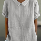 Amalie™ | Casual Bluse med Krave og Pufærmer