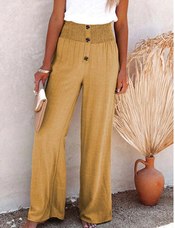 INES | Linnedbukser med høj talje