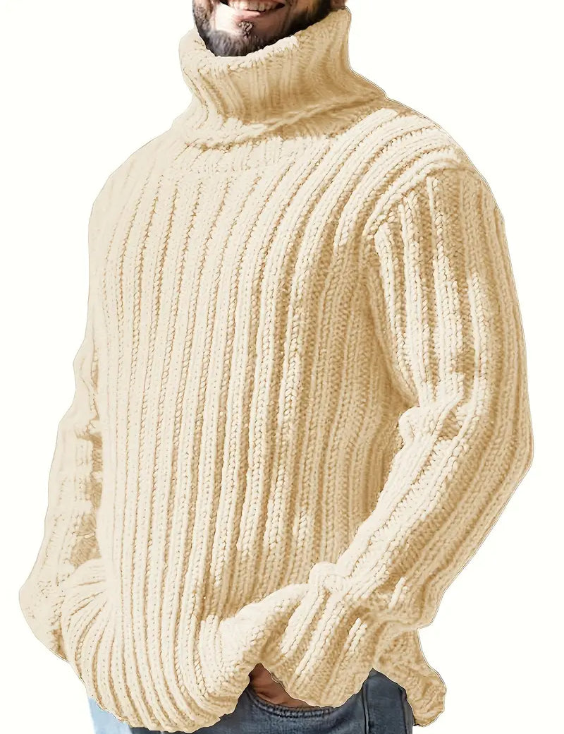 August | Strikket Uldblanding Rullekrave Sweater